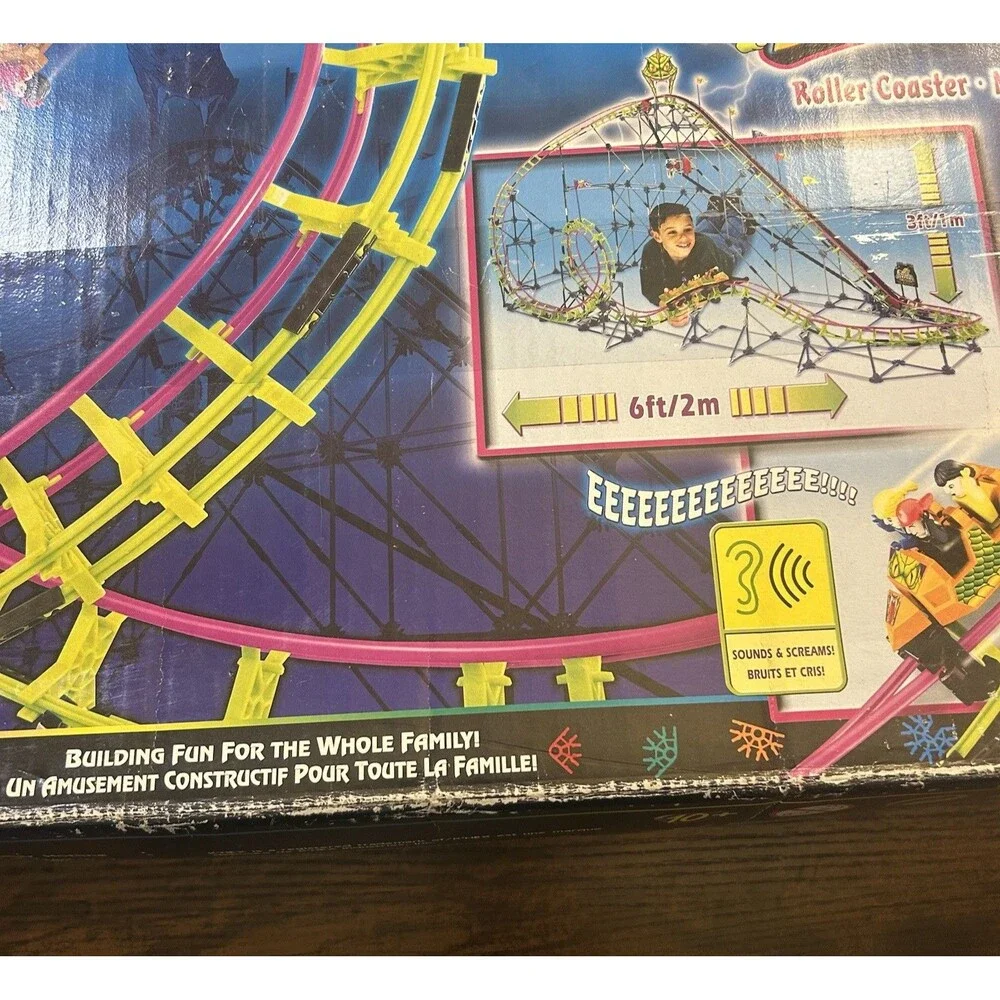 KNex Screamin Serpent Roller Coaster 63153 Set 1280 Pieces